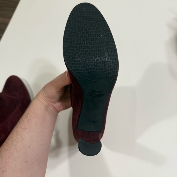 Stuart Weitzman Perfection Bootie Heeled Sock Bootie Currant Size 7.5 - Picture 6 of 11